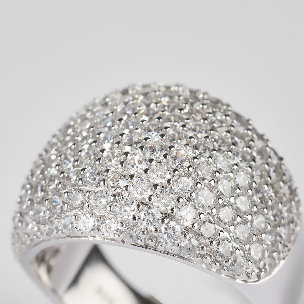 Anello Fascia Silver Shine Argento Rodiato Cubic Zirconia - Anelli con Pietre Donna | Stroili