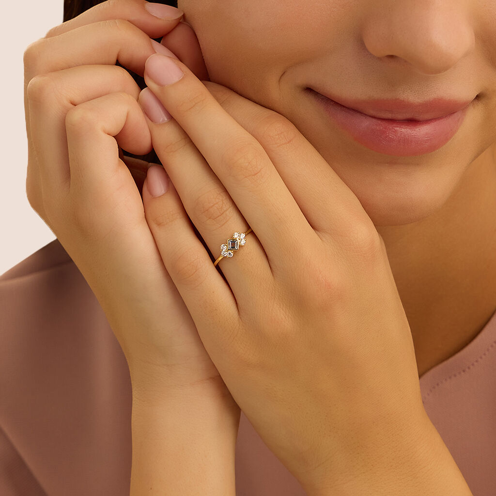 Anello Fantasia Golden Dream Placcato Oro Giallo Cubic Zirconia