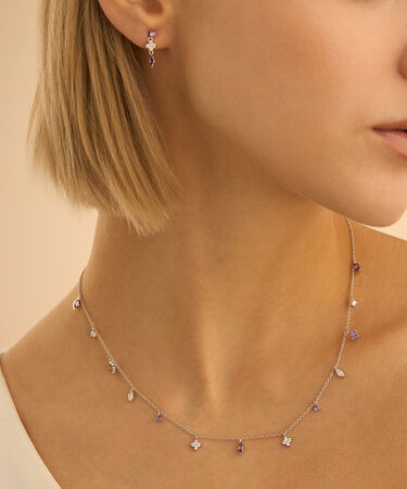 Collana Silver Elegance Argento Rodiato Cubic Zirconia
