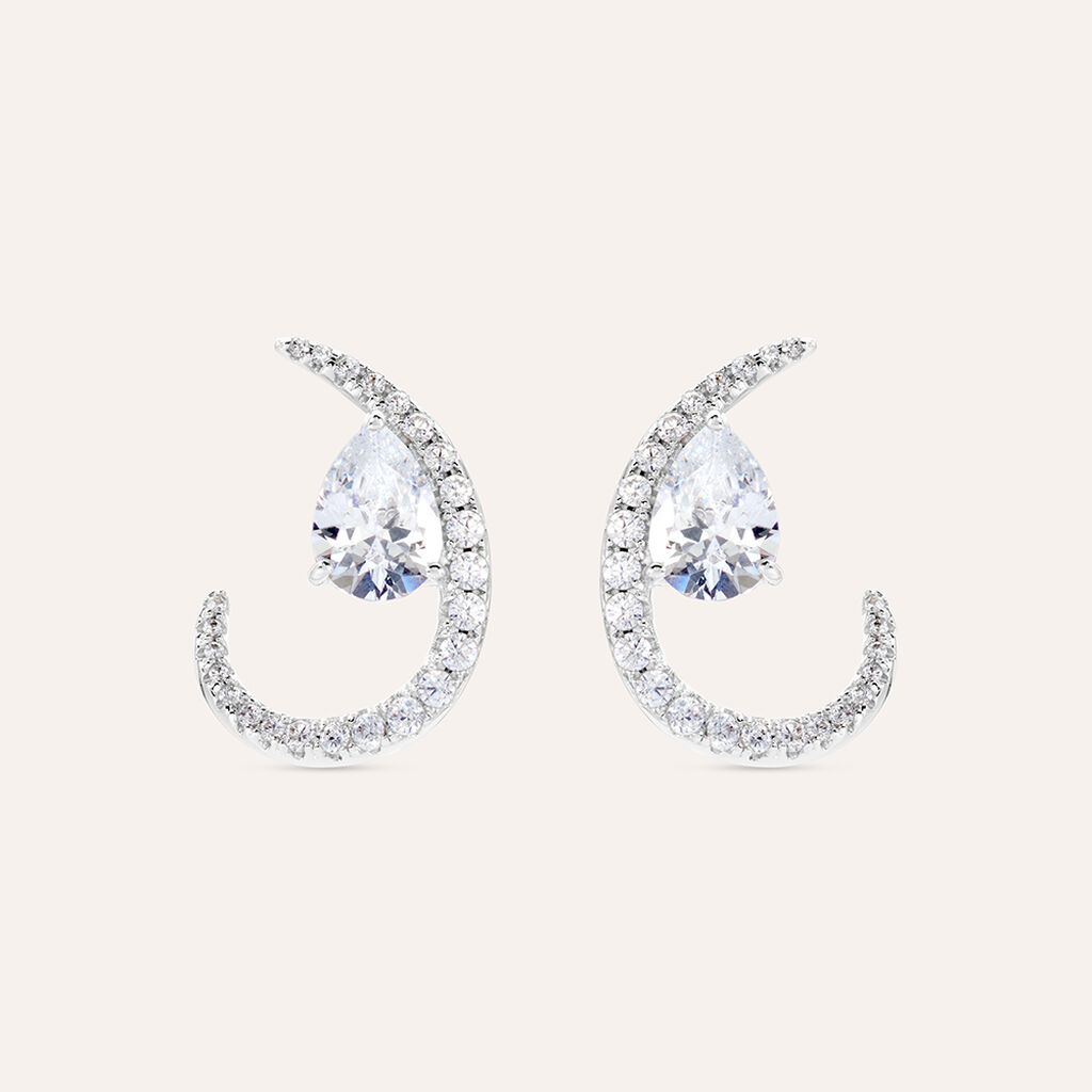 Orecchini Lobo Silver Elegance Argento Cubic Zirconia