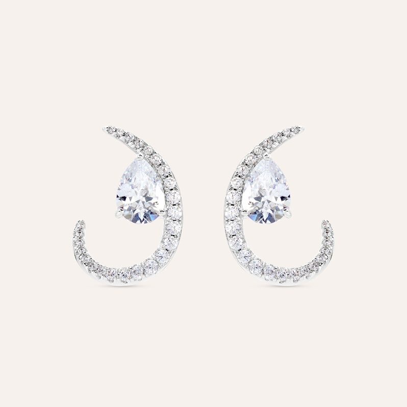 Orecchini Lobo Silver Elegance Argento Cubic Zirconia - Orecchini a Lobo Donna | Stroili