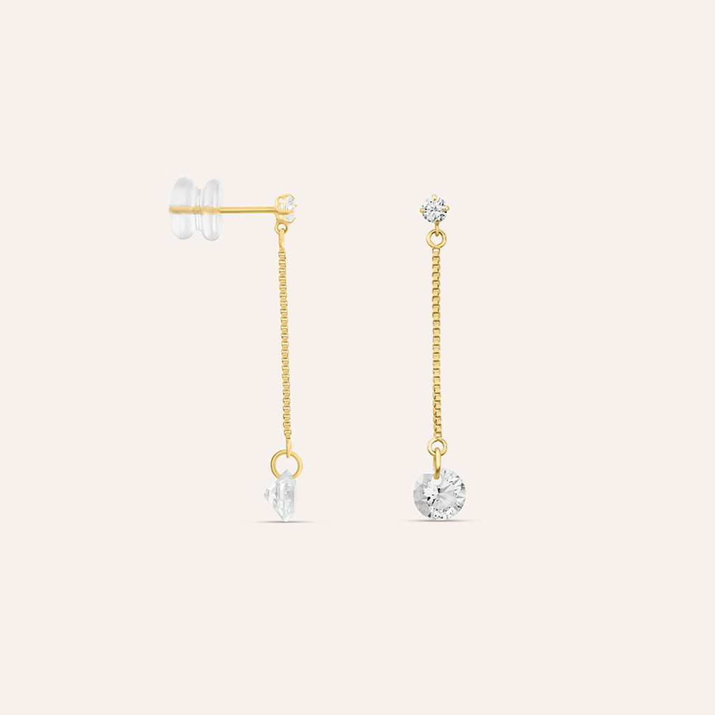 Orecchini Pendenti Punto Luce Claire Oro Giallo Cubic Zirconia - Orecchini Pendenti Donna | Stroili