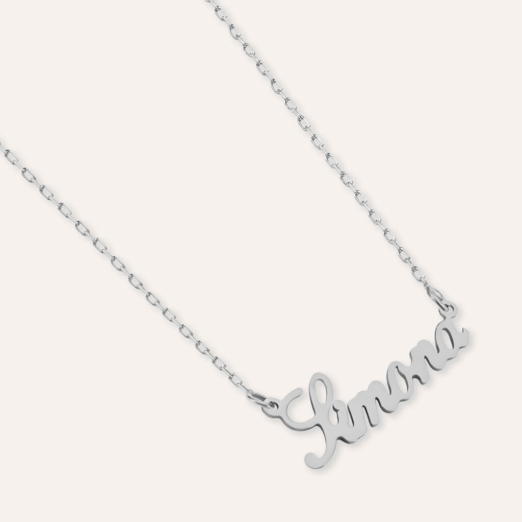 Collana Simona Gold Names Oro Bianco