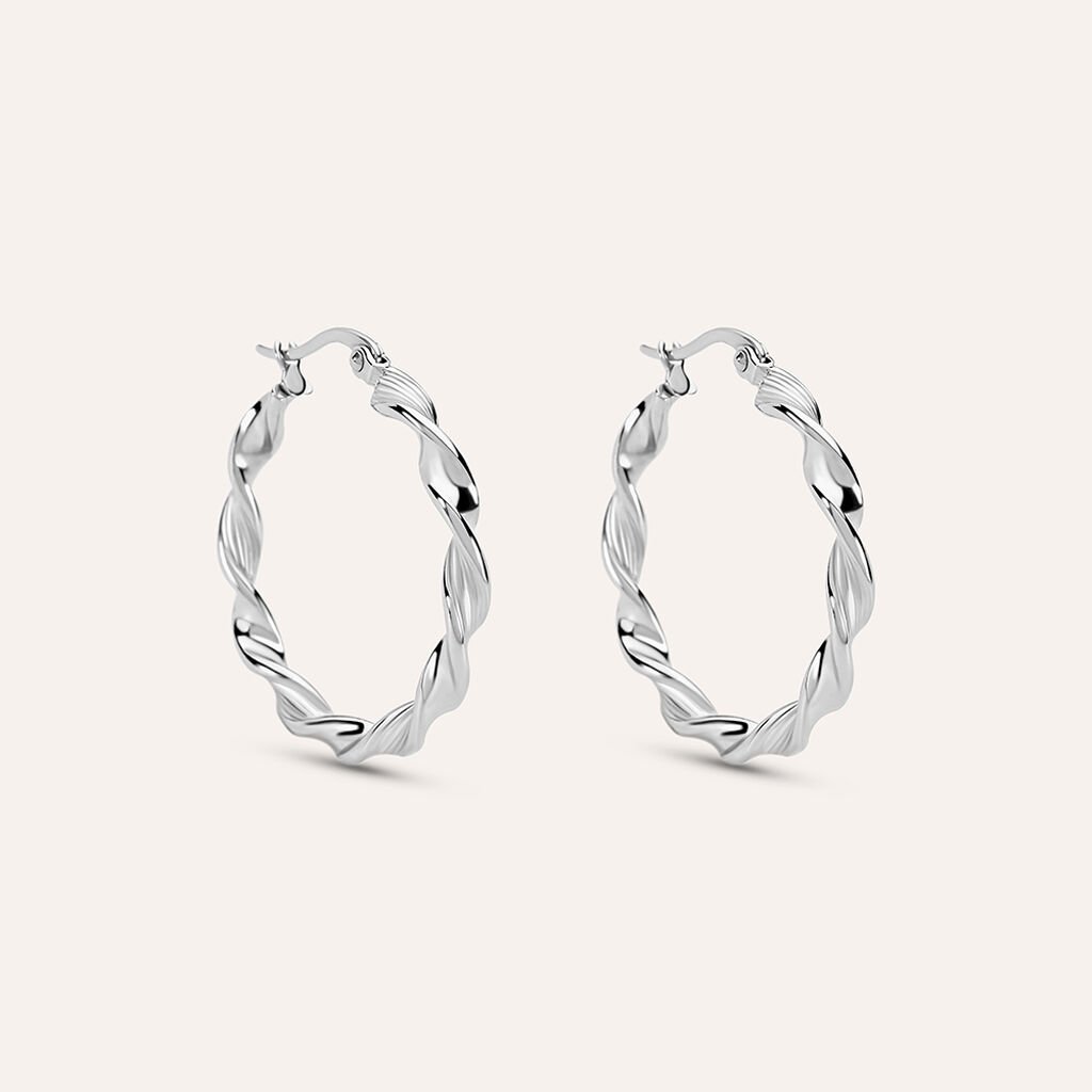 Orecchini A Cerchio Moonlight Acciaio