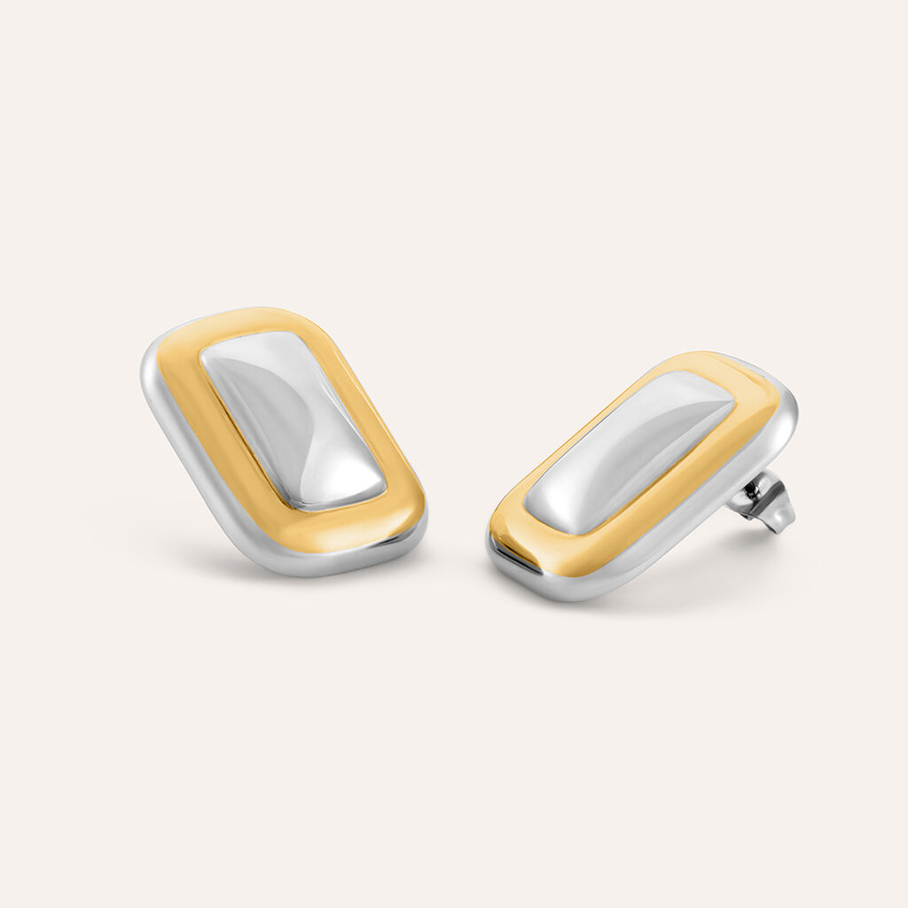 Orecchini Lobo Radiance Acciaio Bicolore