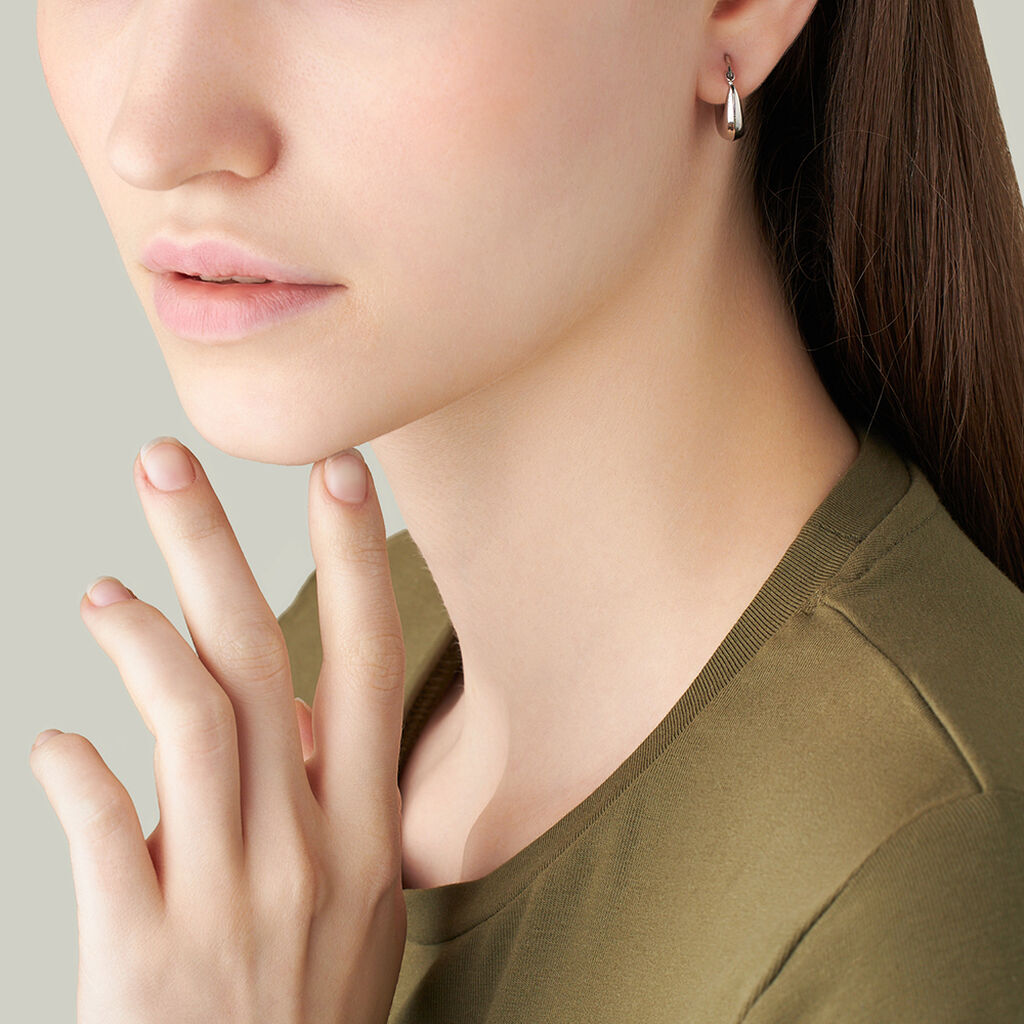Orecchini A Cerchio Silver Collection Argento Rodiato - Orecchini a Cerchio Donna | Stroili