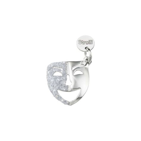 Sempre portagonista. Charm in argento 925 rodiato e glitter - Charms  | Stroili