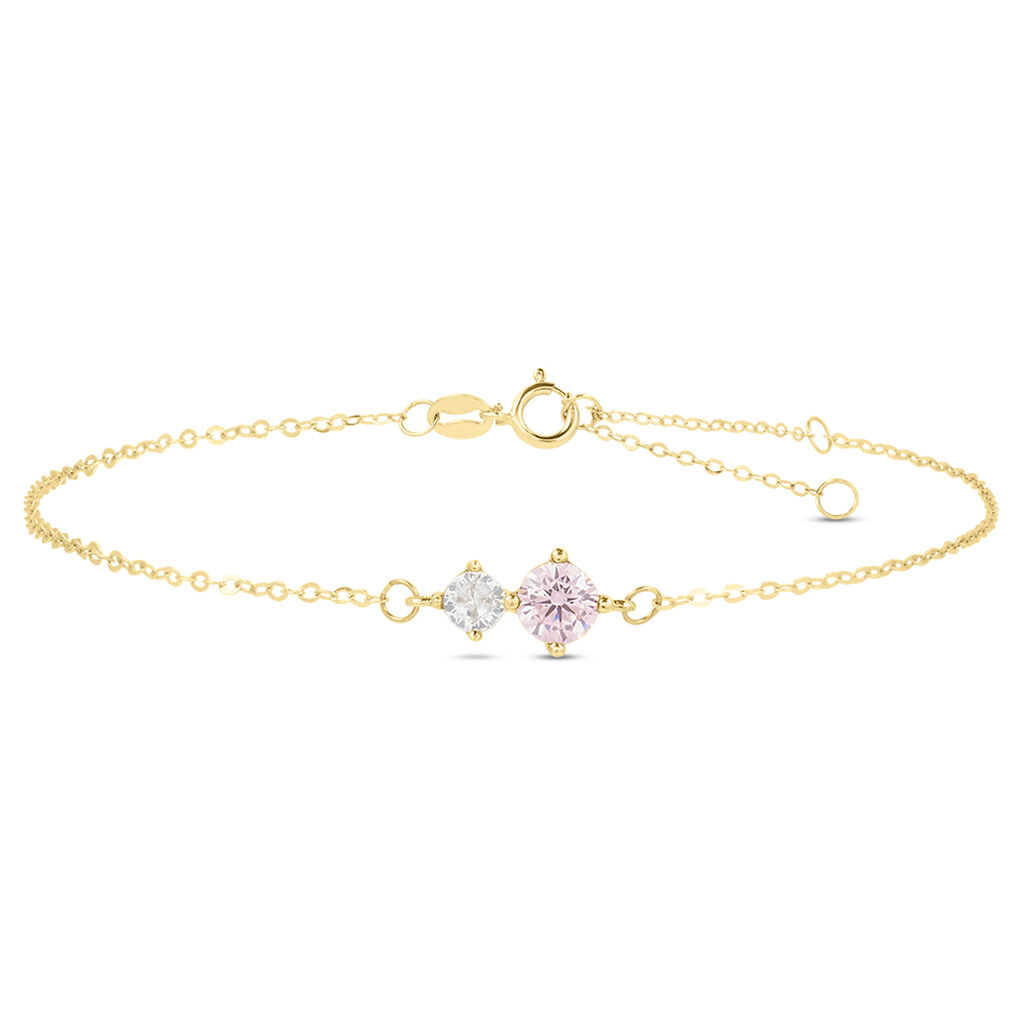 Bracciale Doppio Punto Luce Claire Oro Giallo Cubic Zirconia - Bracciali Amicizia Donna | Stroili