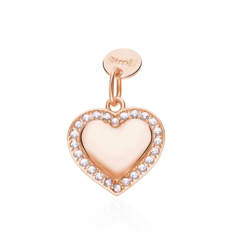 Pendente Love Beats Argento Rosa Cubic Zirconia - Ciondoli con Incisione Donna | Stroili