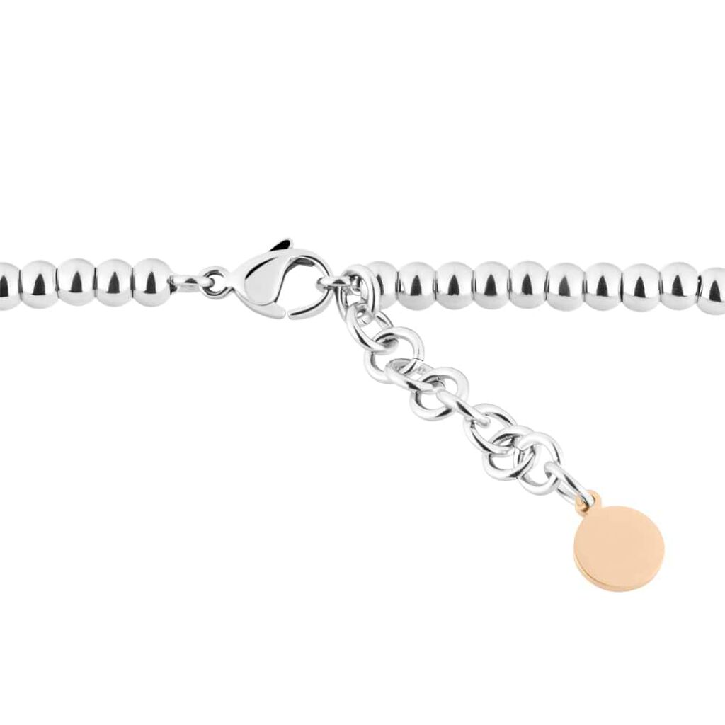 Bracciale Lady Chic Acciaio Bicolore Bianco / Rosa Cristallo - Bracciali con Incisione Donna | Stroili
