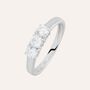 Anello Trilogy Diamade Oro Bianco Diamante Lab-Grown
