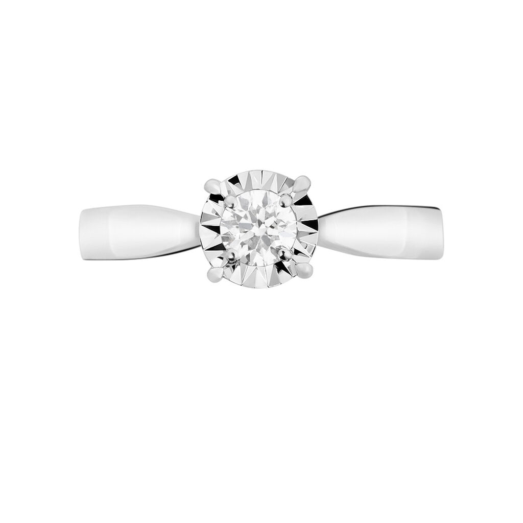 Anello Solitario Diamotion Oro Bianco Diamante