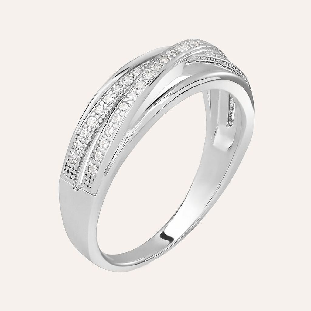 Anello Fantasia Silver Shine Argento Rodiato Cubic Zirconia