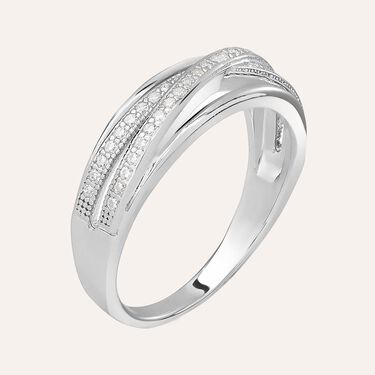 Anello Fantasia Silver Shine Argento Rodiato Cubic Zirconia