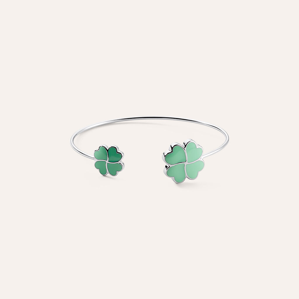 Bangle Lady Sweet Acciaio Quadrifoglio - Bracciali Donna | Stroili