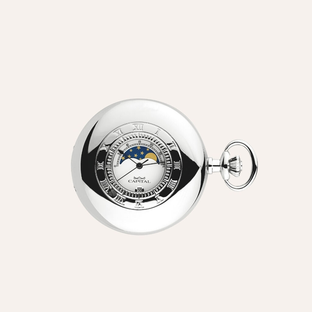 Orologio da Tasca Al Quarzo Capital con Fasi Lunari Tx103