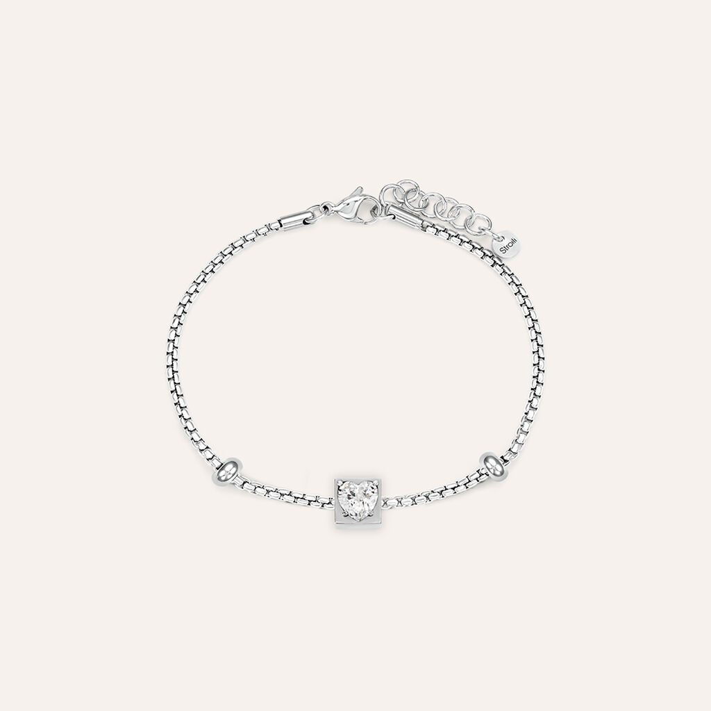 Bead Essential Code Acciaio Cubic Zirconia