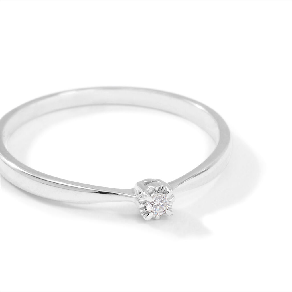 Anello Solitario Diamazing Oro Bianco Diamante - Anelli con Pietre Donna | Stroili