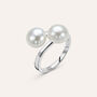 Anello Contrarie Silver Pearls Argento Rodiato Perla sintentica