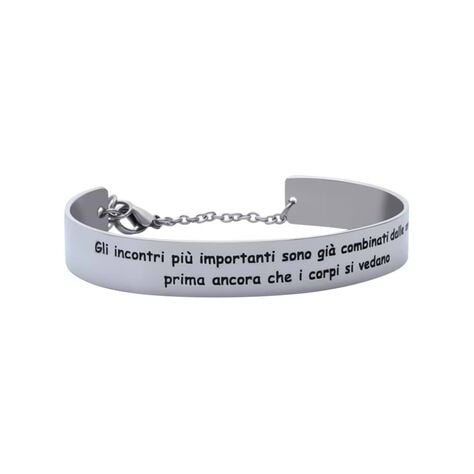 Bangle Gli incontri pi&ugrave; importanti sono gi&agrave; combinati dalle anime prima ancora che i corpi si vedano in acciaio - Bracciali Donna | Stroili