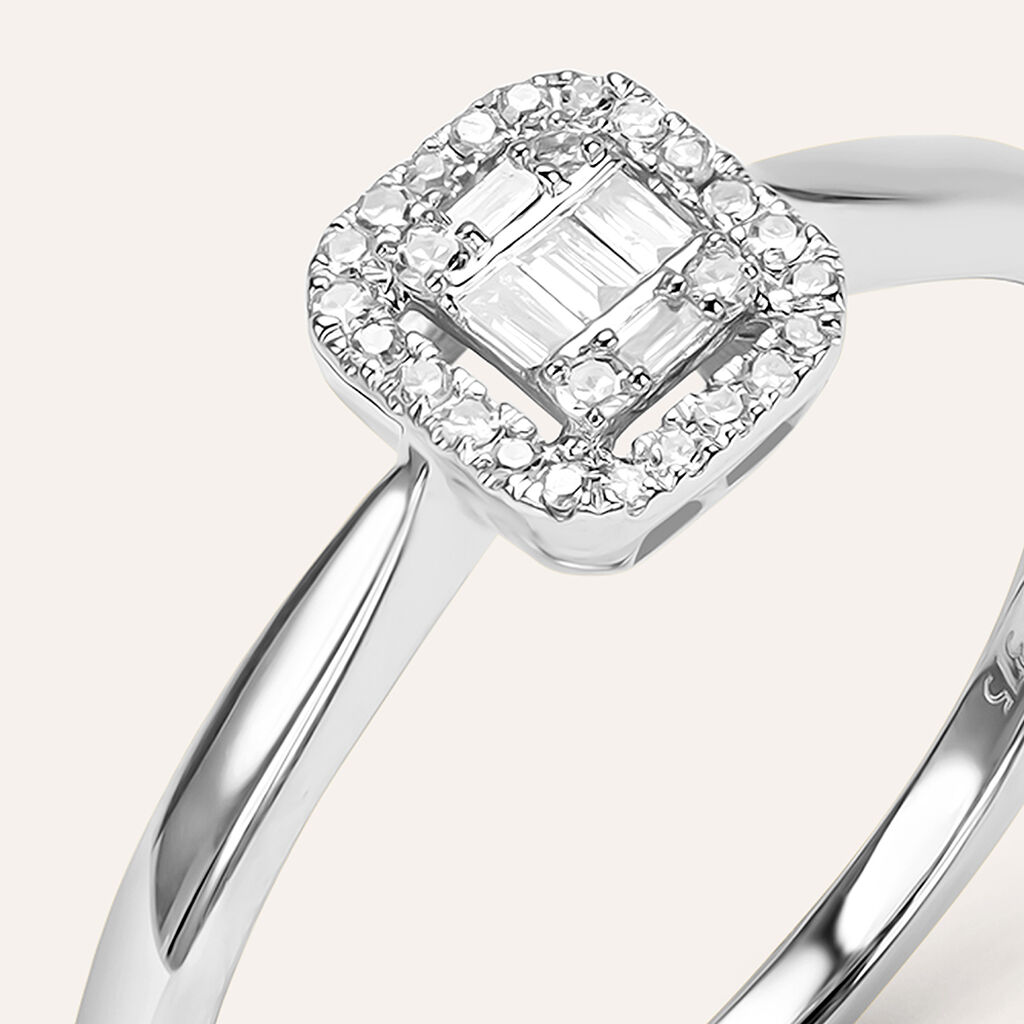 Anello Solitario Sophia Oro Bianco Diamante