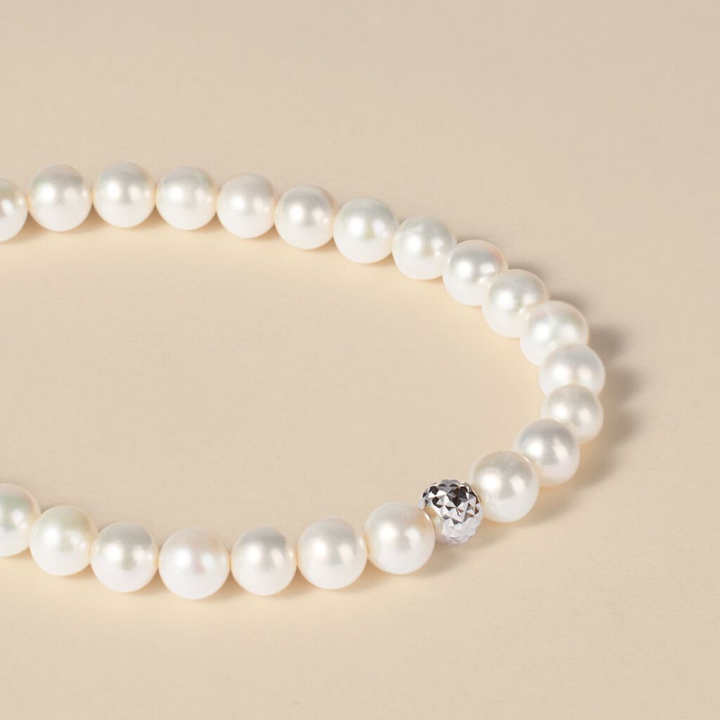 Bracciale Gabrielle Oro Bianco Perla D'Acqua Dolce