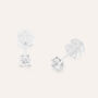 Orecchini Lobo Punto Luce Claire Oro Bianco Cubic Zirconia