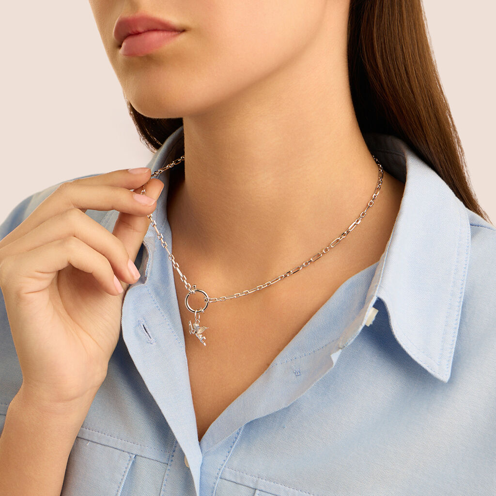 Pendente Cupido Love Beats Argento Rodiato