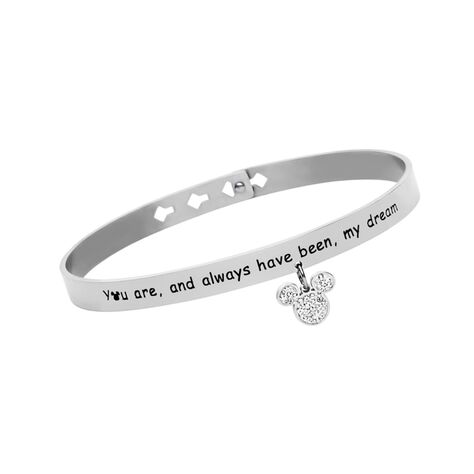 Bangle Lady Message Acciaio Disney e Cristalli - Bracciali Donna | Stroili