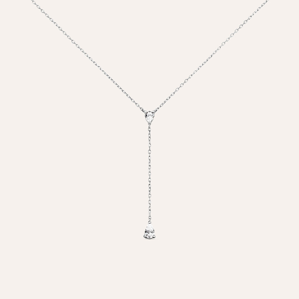 Collana Claire Oro Bianco Cubic Zirconia