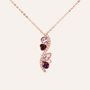 Collana Violet Ottone Rosa Cristallo