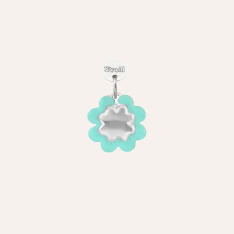 Piccolo fiore mio. Charm in argento 925 rodiato e smalto - Charms  | Stroili