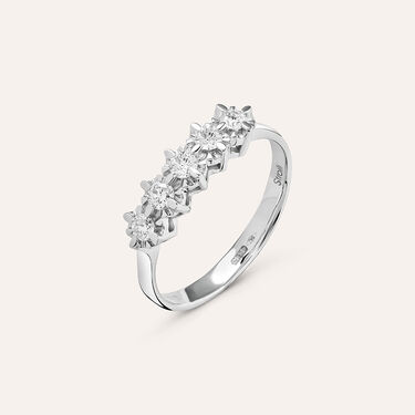 Anello Riviere Diamazing Oro Bianco Diamante