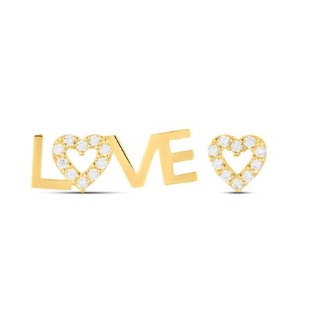 Orecchini Spaiati Claire Oro Giallo Cubic Zirconia - Gioielli Donna | Stroili
