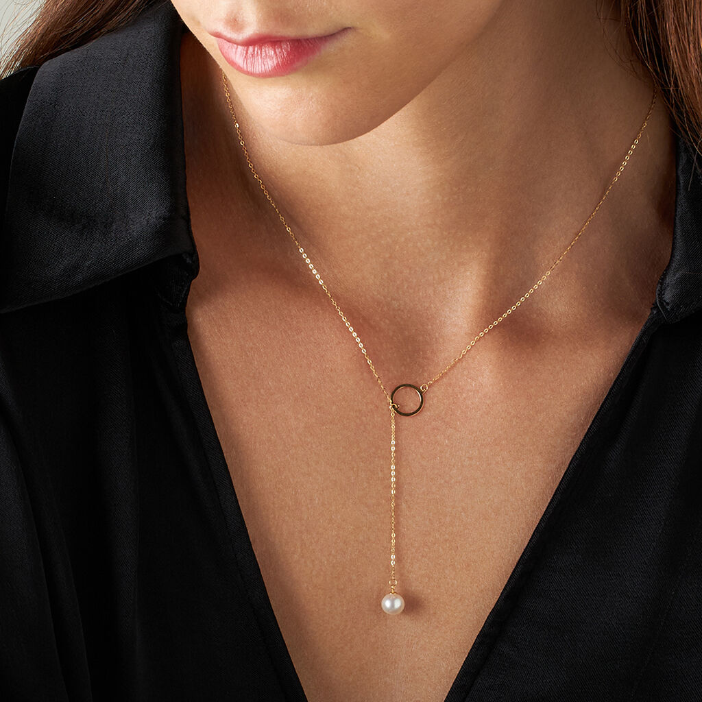 Collana Gabrielle Oro Giallo Perla D'Acqua Dolce - Collane Donna | Stroili