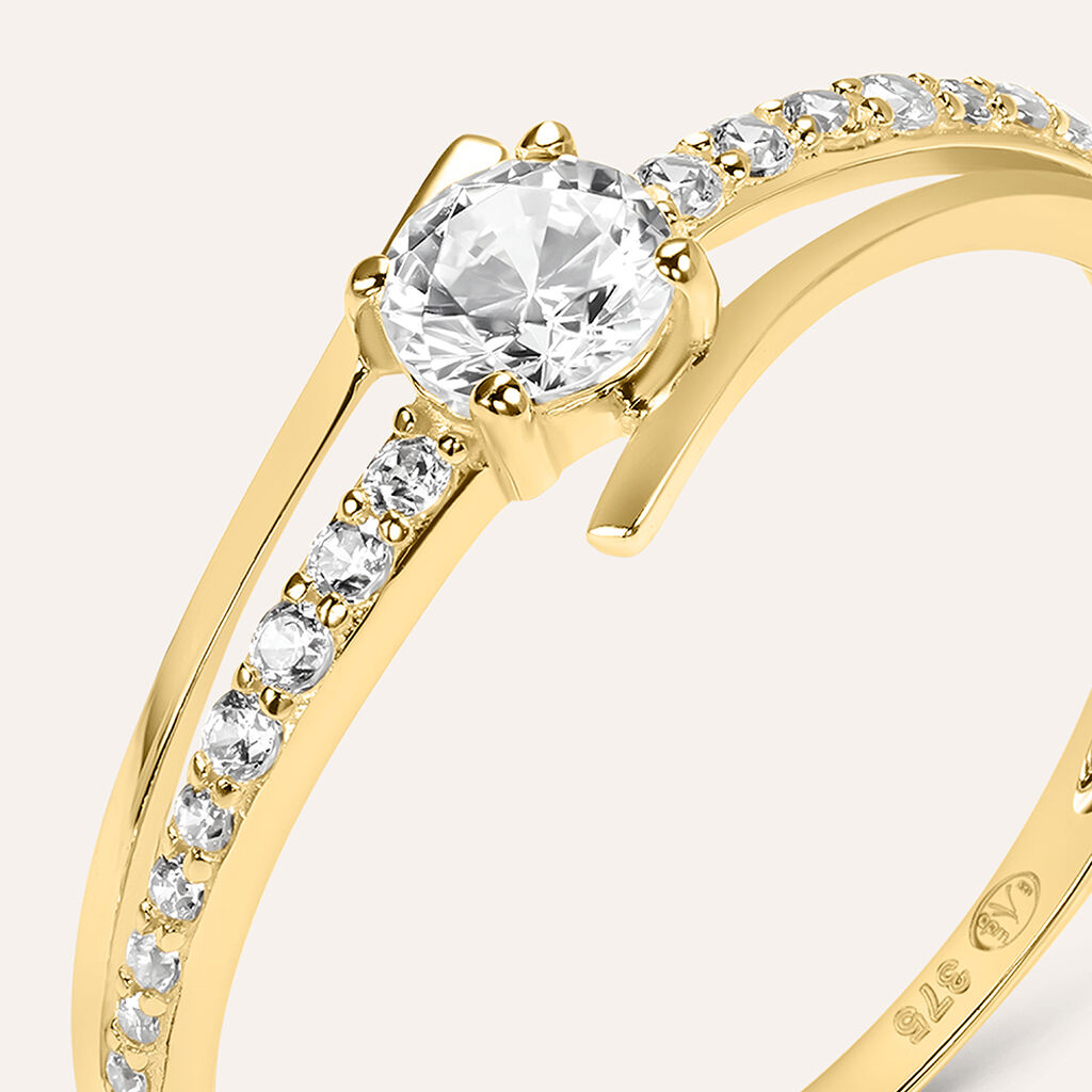Anello Solitario Claire Oro Giallo Cubic Zirconia