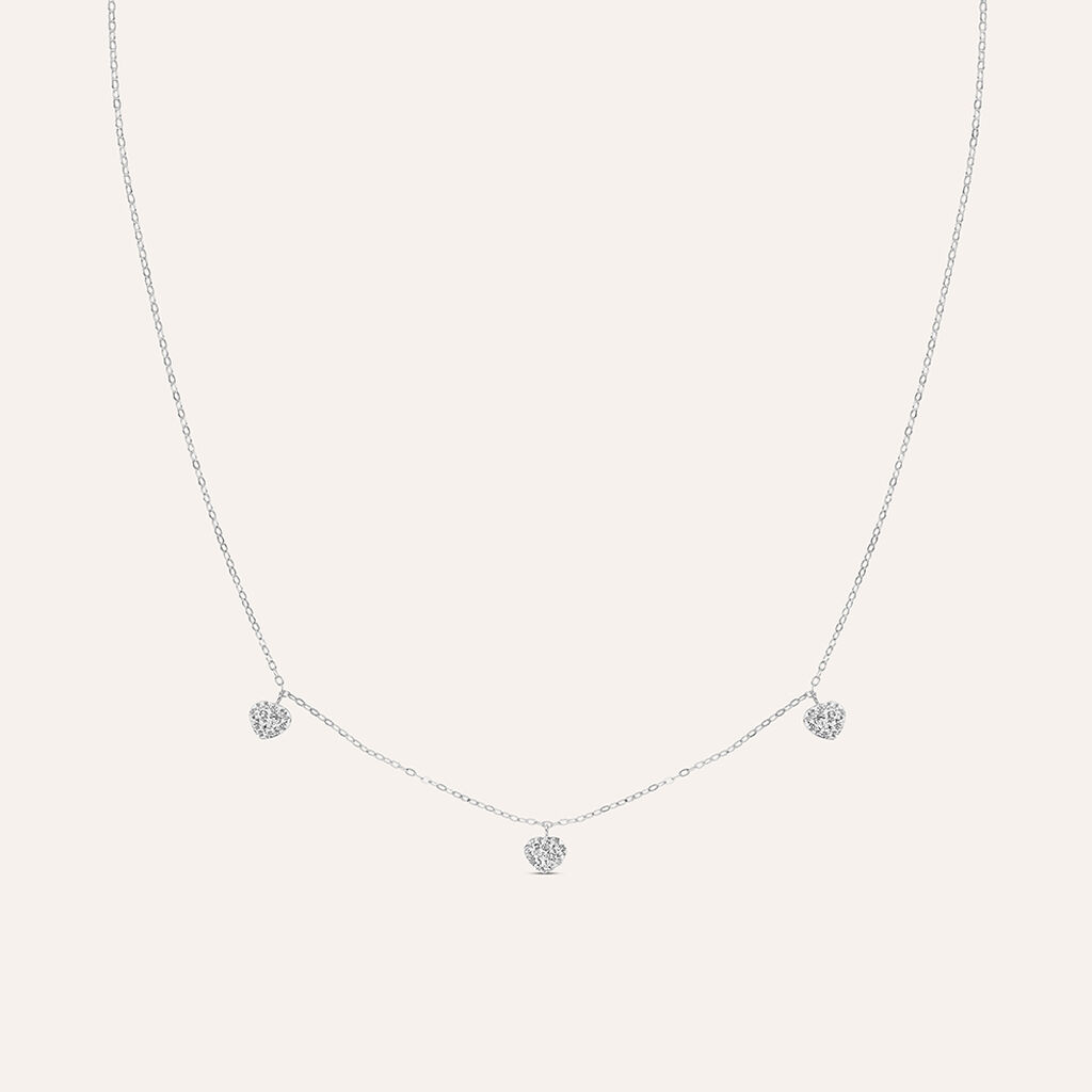Collana Christelle Oro Bianco Cristallo - Collane Donna | Stroili