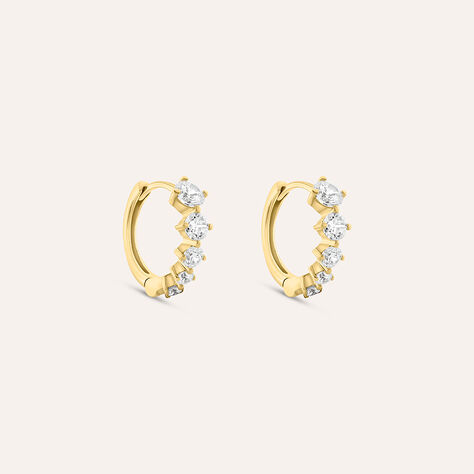 Orecchini A Cerchio Claire Oro Giallo Cubic Zirconia - Orecchini a Cerchio Donna | Stroili