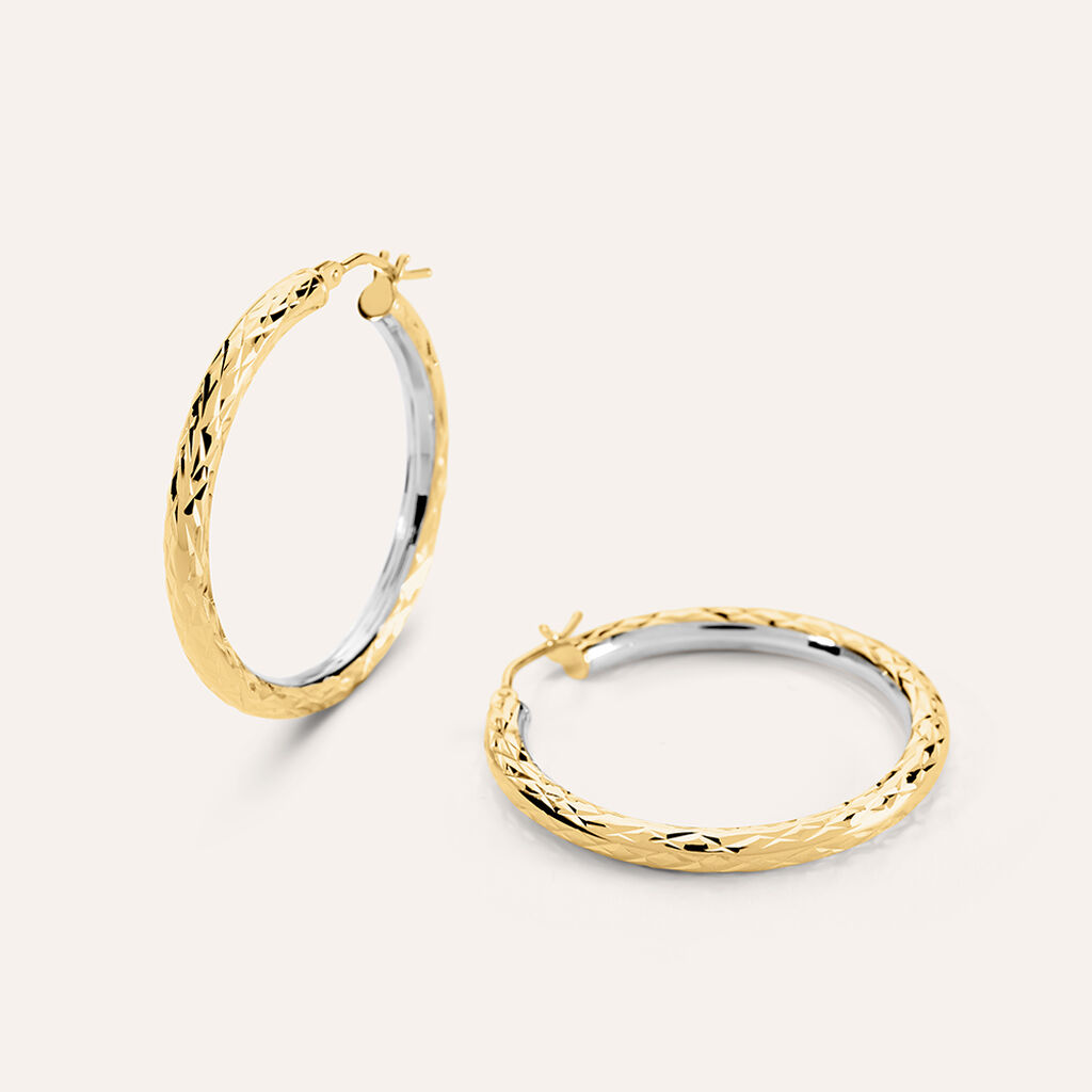 Orecchini A Cerchio Toujours Oro Bicolore