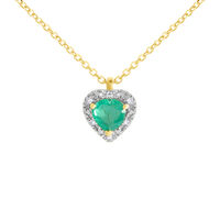 Collana Charlotte Oro Giallo Smeraldo Diamante