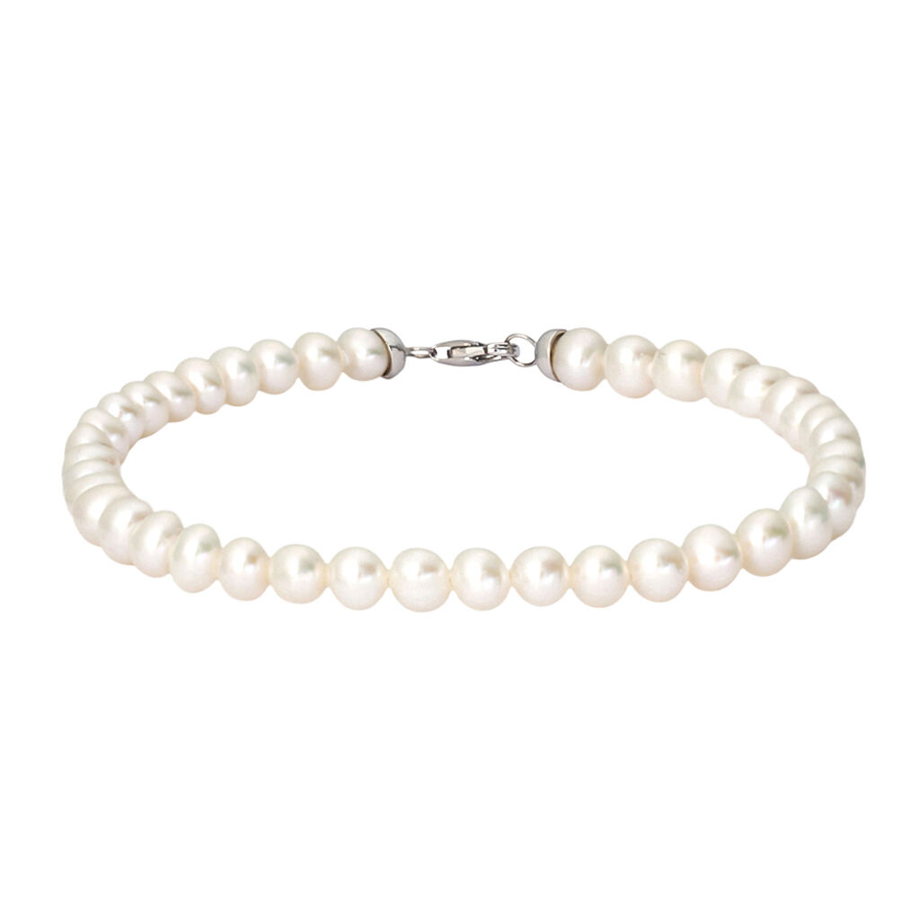 Bracciale Gabrielle Oro Bianco Perla D'Acqua Dolce