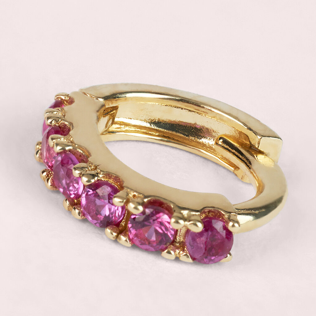 Orecchini A Cerchio Mon Petit Oro Giallo Cubic Zirconia