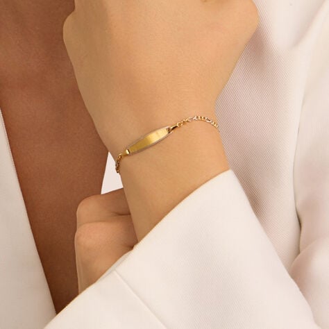 Bracciale Con Targhetta Religious Gold Oro Bicolore - Bracciali Bambino | Stroili