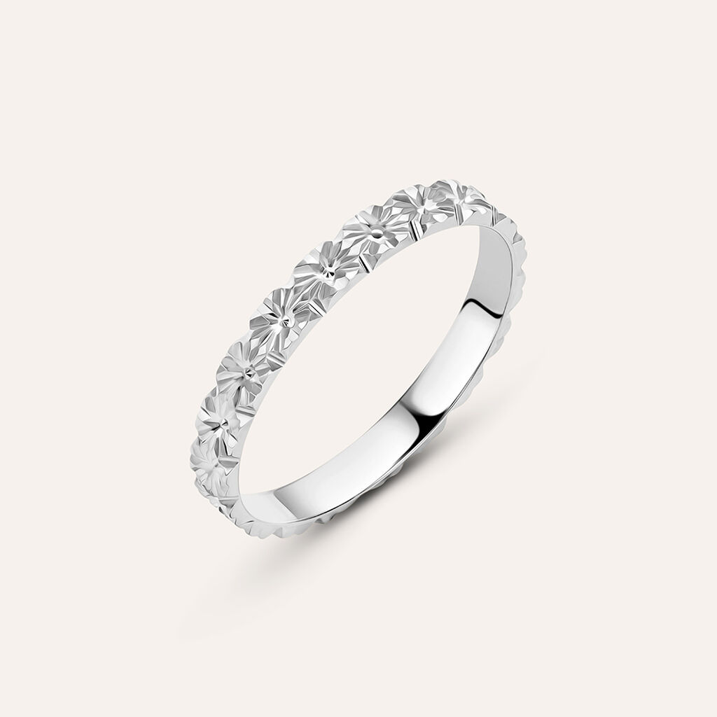 Fede Classica Diamantata 2.5 mm Oro Bianco - Anelli con Incisione Donna | Stroili