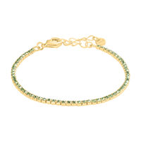 Bracciale Tennis Romantic Shine Metallo Dorato Cristallo