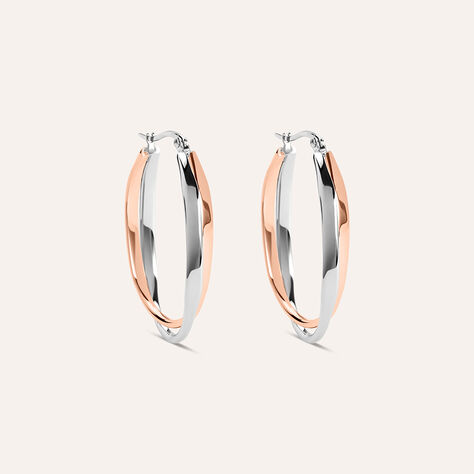 Kim Johanson Orecchini A Cerchio In Acciaio Inossidabile Oro Rosa – 2 Cm, Con Chiusura A Farfalla E Confezione Regalo