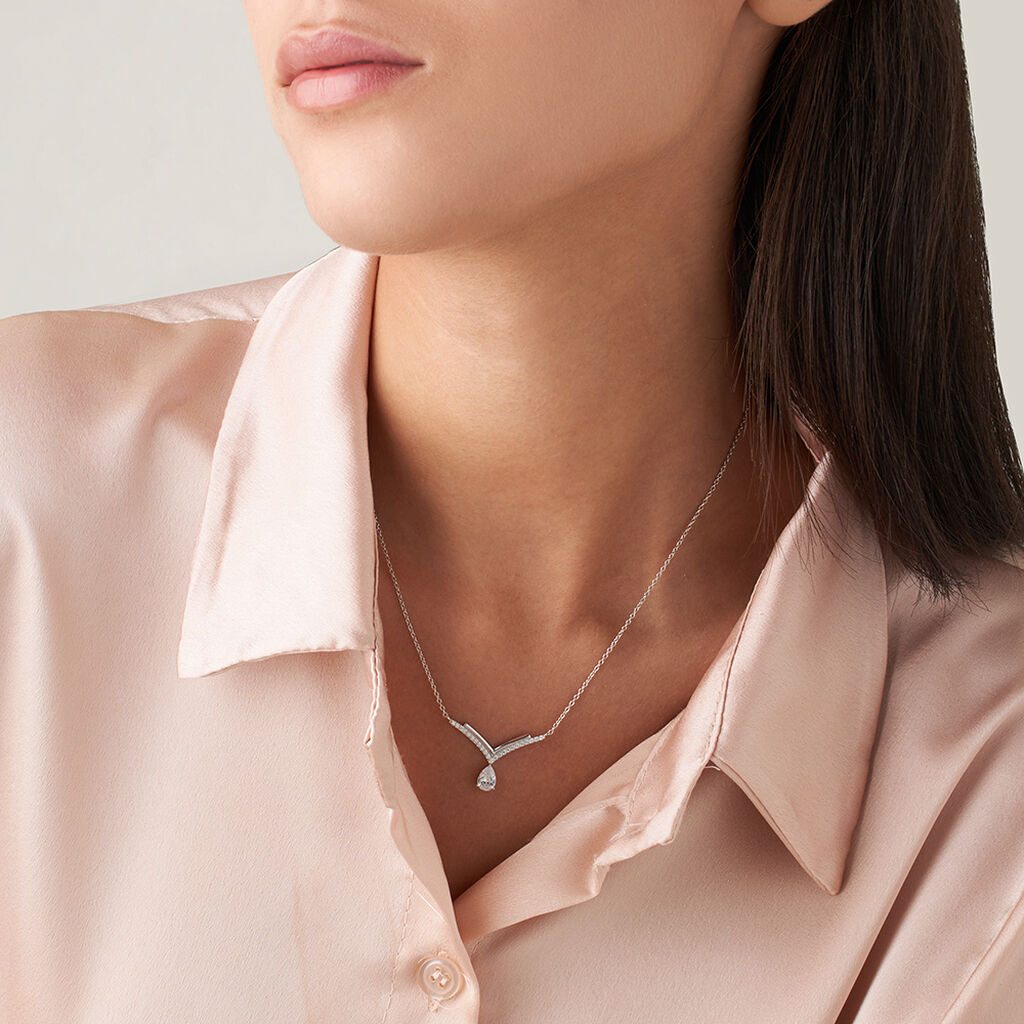 Collana Punto Luce Silver Elegance Argento Rodiato Cubic Zirconia - Collane Punto Luce Donna | Stroili