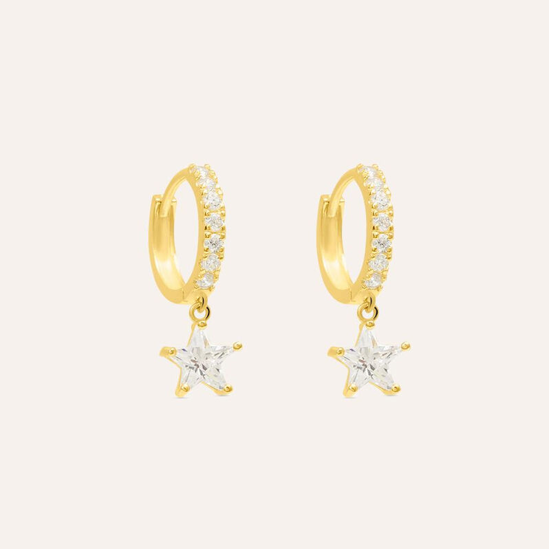 Orecchini A Cerchio Toujours Oro Giallo Cubic Zirconia - Orecchini a Cerchio Donna | Stroili
