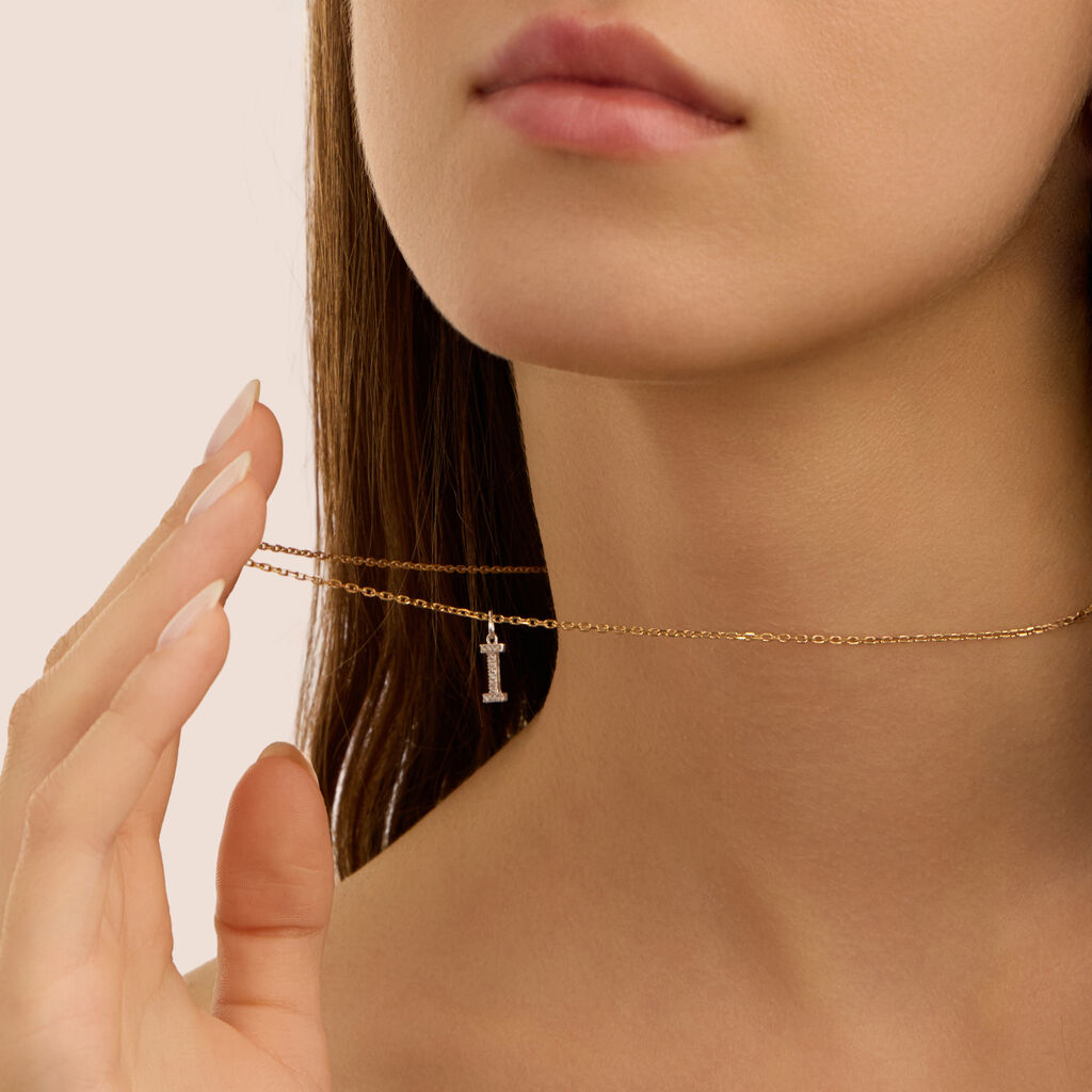 Pendente Poème Oro Bianco Cubic Zirconia