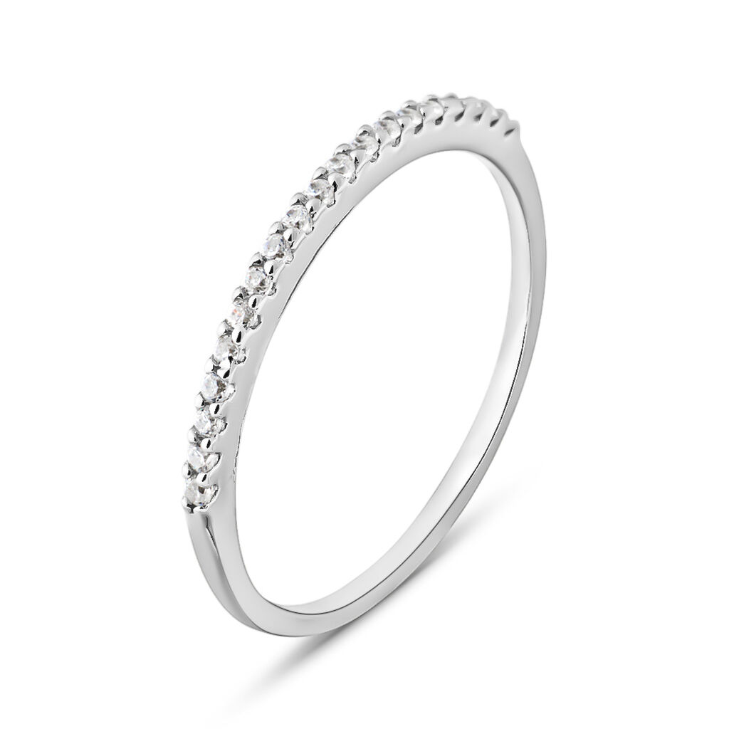 Anello Semi-eternity Silver Elegance Argento Rodiato Cubic Zirconia